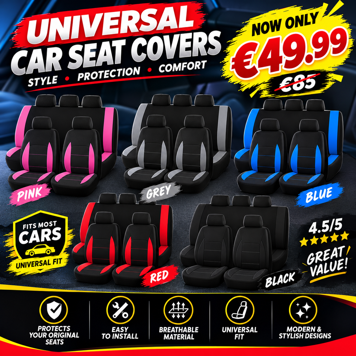 UNIVERSAL CAR SEAT COVERS